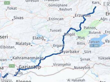 Kilis Selim Kars Arası Kaç Km - Yol Haritası