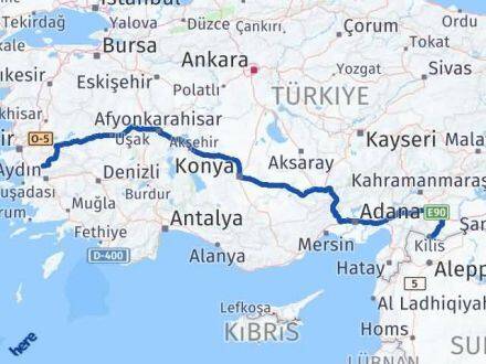 Kilis Tire İzmir Arası Kaç Km - Yol Haritası
