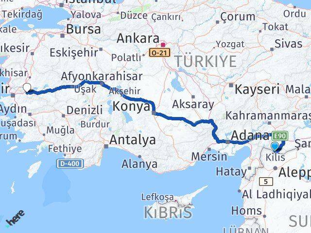 Kilis Turgutlu Manisa Arası Kaç Km - Yol Haritası