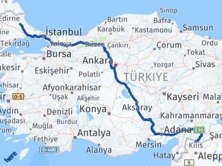 Kilis Vize Kırklareli Arası Kaç Km - Yol Haritası