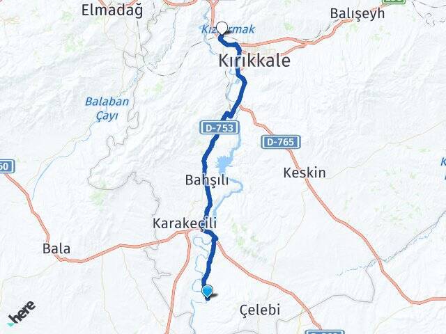 Alıcıyeniyapan Kırıkkale Üniversitesi Arası Kaç Km - Yol Tarifi