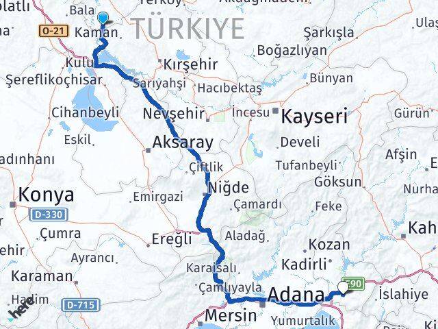 Kırıkkale Çelebi Osmaniye Arası Kaç Km - Yol Haritası
