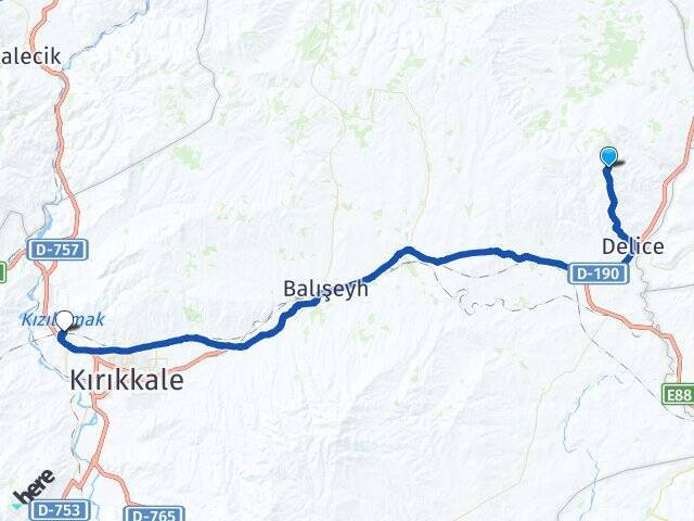 Yaylayurt Kırıkkale Üniversitesi Arası Kaç Km - Yol Tarifi