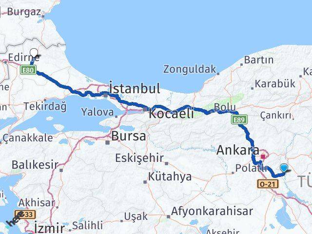Kırıkkale Karakeçili Kırklareli Arası Kaç Km - Yol Haritası