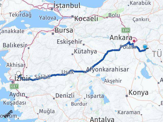 Kırıkkale Karakeçili Manisa Arası Kaç Km - Yol Haritası