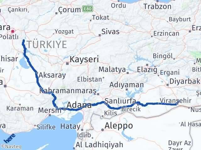 Kırıkkale Karakeçili Mardin Arası Kaç Km - Yol Haritası
