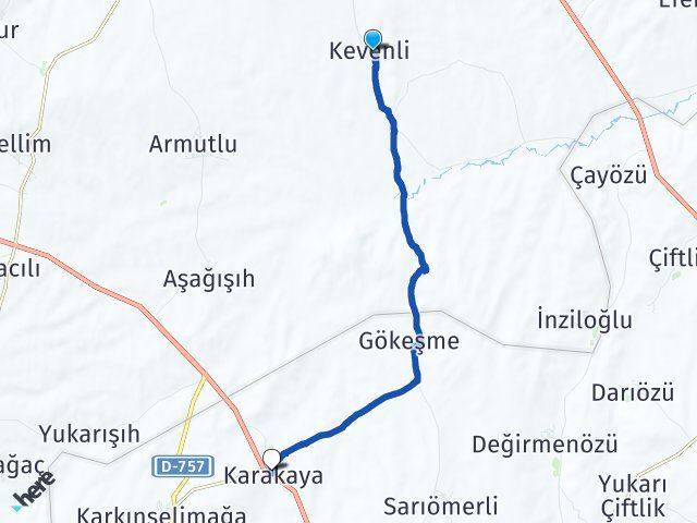 Kevenli Kaman Arası Kaç Km - Yol Tarifi