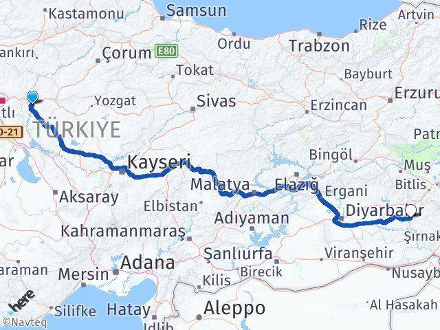 Kırıkkale Kurtalan Siirt Arası Kaç Km - Yol Haritası