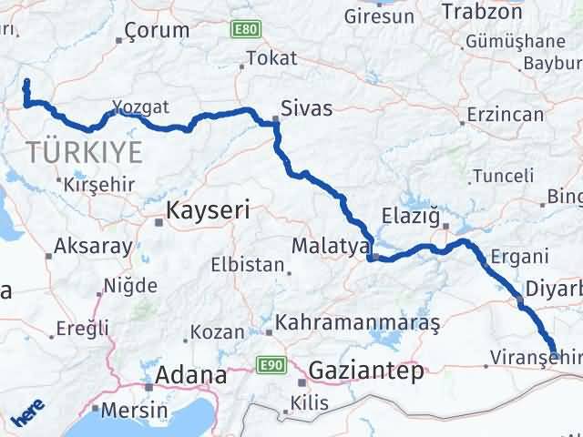Kırıkkale Sulakyurt Mardin Arası Kaç Km - Yol Haritası