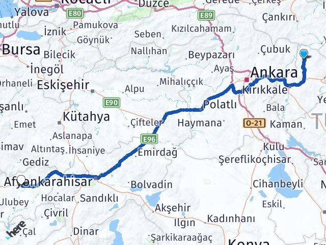 Kırıkkale Sulakyurt Uşak Arası Kaç Km - Yol Haritası
