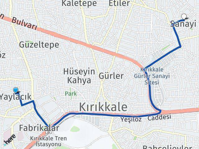 Yaylacık Sanayi Arası Kaç Km - Yol Tarifi