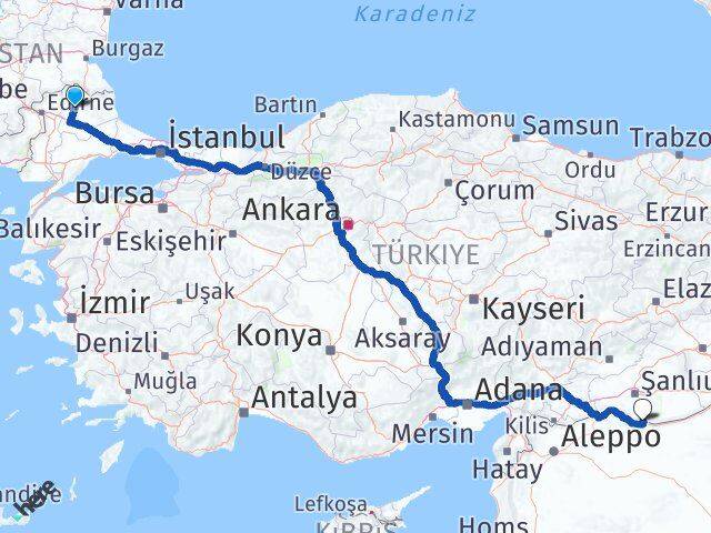 Kırklareli Akçakale Şanlıurfa Arası Kaç Km - Yol Haritası