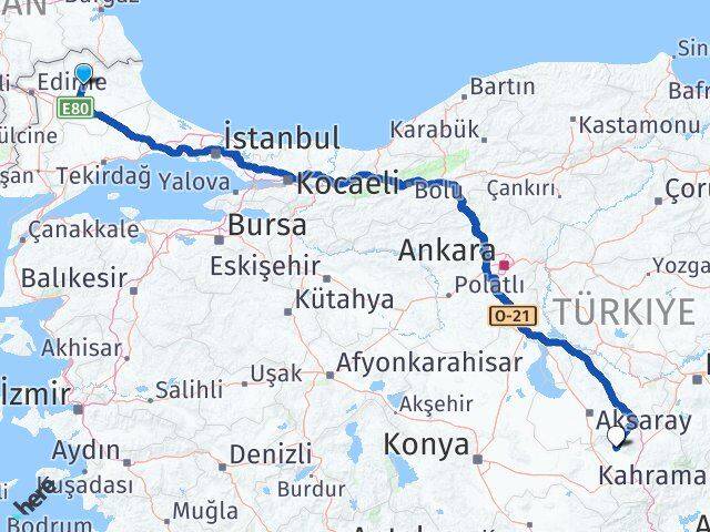 Kırklareli Altunhisar Niğde Arası Kaç Km - Yol Haritası