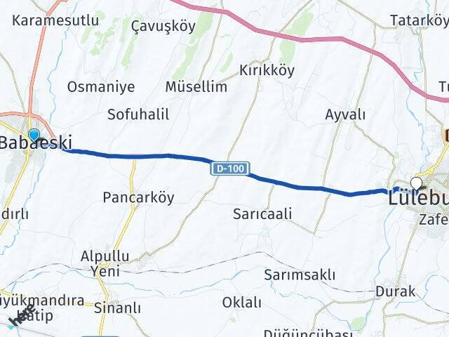 Babaeski Lüleburgaz Otogarı Arası Kaç Km - Yol Tarifi