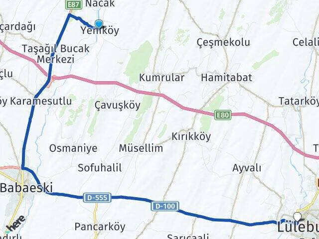Yeniköy Lüleburgaz Otogarı Arası Kaç Km - Yol Tarifi