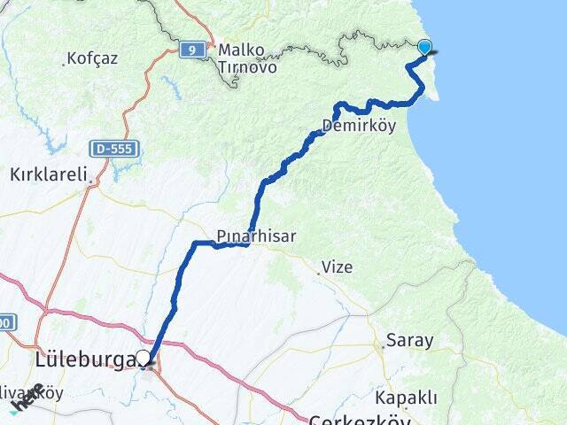 Beğendik Lüleburgaz Otogarı Arası Kaç Km - Yol Tarifi