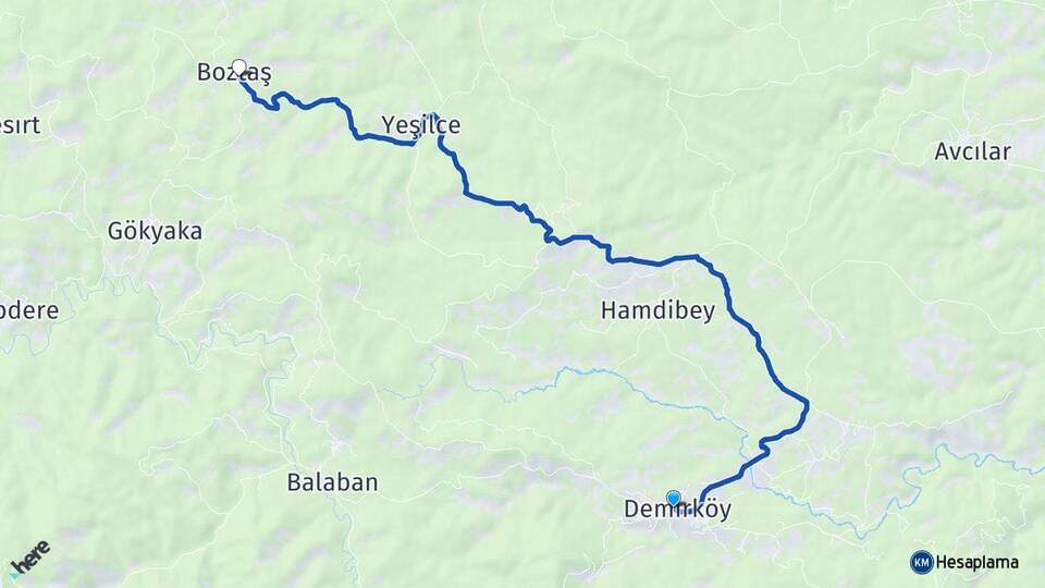 Kırklareli Demirköy Boztaş Demirköy Arası Kaç Km - Yol Haritası