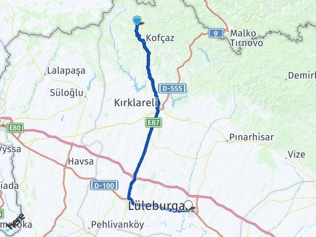 Terzidere Lüleburgaz Otogarı Arası Kaç Km - Yol Tarifi