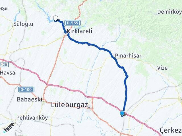 Akçaköy Kırklareli Üniversitesi Arası Kaç Km - Yol Tarifi