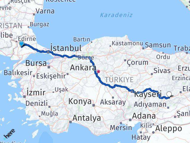 Pehlivanköy Malatya Arası Kaç Km - Yol Tarifi