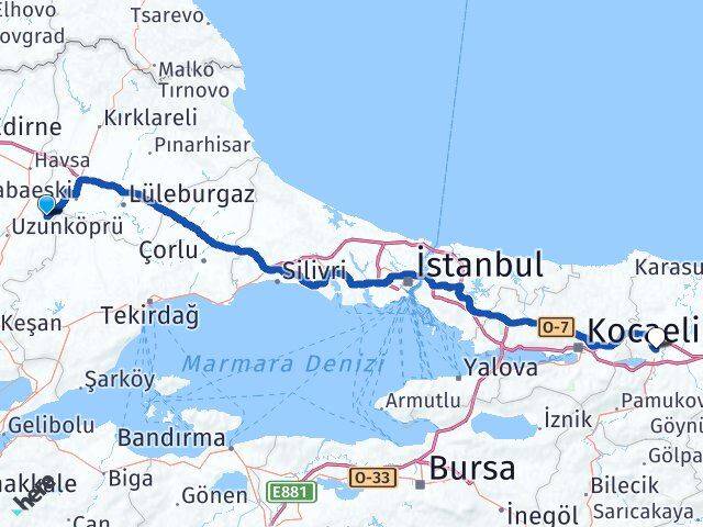 Pehlivanköy Sakarya Arası Kaç Km - Yol Tarifi