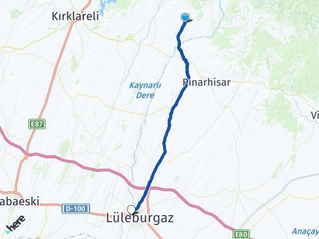 Hacıfakılı Lüleburgaz Otogarı Arası Kaç Km - Yol Tarifi