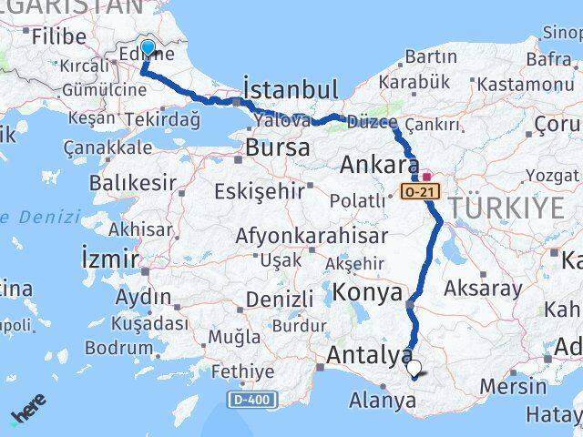 Kırklareli Sarıveliler Karaman Arası Kaç Km - Yol Haritası