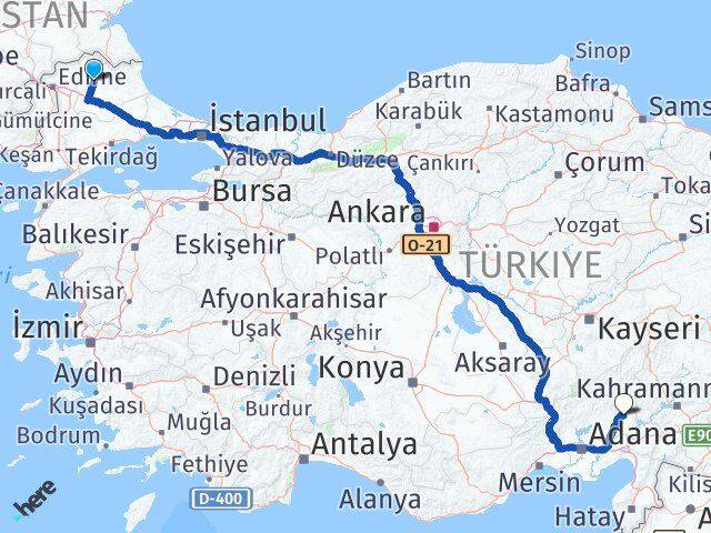 Kırklareli Sumbas Osmaniye Arası Kaç Km - Yol Haritası