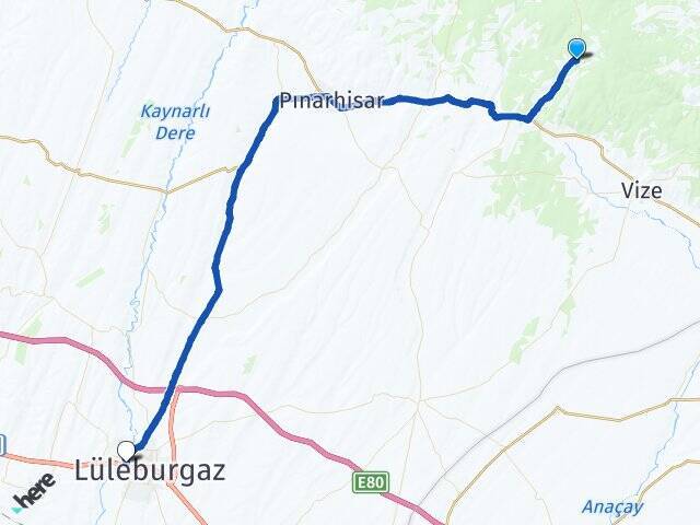 Evrencik Lüleburgaz Otogarı Arası Kaç Km - Yol Tarifi