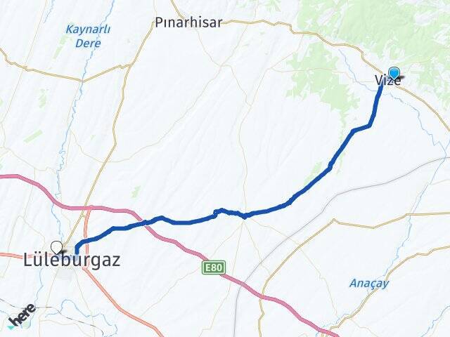 Mehmet Akif Lüleburgaz Otogarı Arası Kaç Km - Yol Tarifi