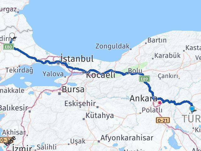 Kırşehir Akçakent Kırklareli Arası Kaç Km - Yol Haritası