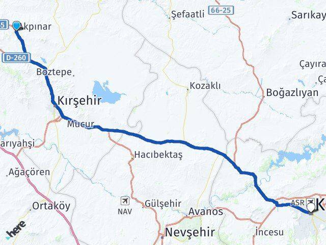 Alipaşa Kayseri Arası Kaç Km - Yol Tarifi