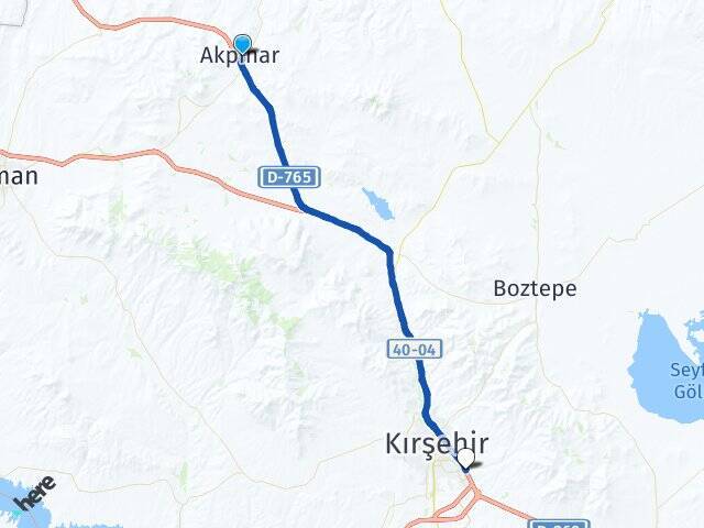 Akpınar Kırşehir Otogarı Arası Kaç Km - Yol Tarifi