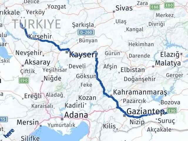 Kırşehir Akpınar Şanlıurfa Arası Kaç Km - Yol Haritası