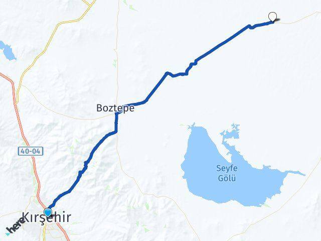 Kırşehir Çiğdeli Boztepe Arası Kaç Km - Yol Haritası