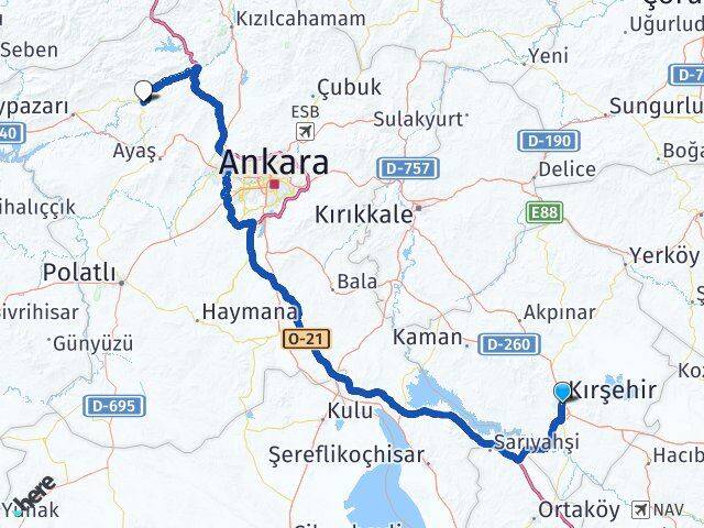 Kırşehir Güdül Arası Kaç Km - Yol Tarifi