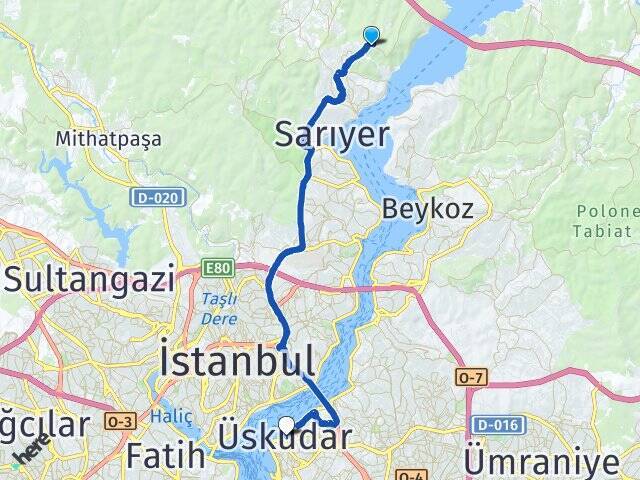 Koç Üniversitesi Üsküdar Arası Kaç Km - Yol Tarifi