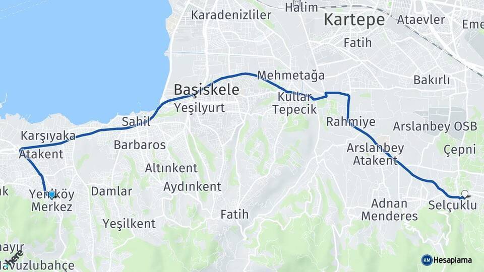 Yeniköy Suadiye Arası Kaç Km - Yol Tarifi