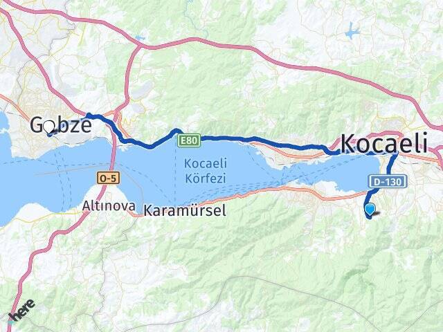 Yeşilkent Gebze YHT Garı Arası Kaç Km - Yol Tarifi