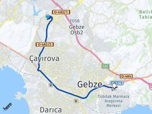 Cumhuriyet Gebze Otogarı Arası Kaç Km - Yol Tarifi