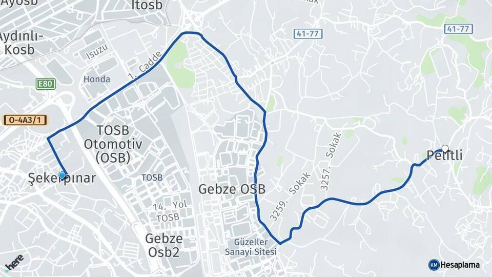 Şekerpınar Pelitli Arası Kaç Km - Yol Tarifi