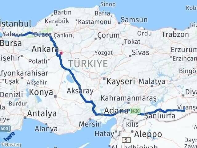 Kocaeli Derik Mardin Arası Kaç Km - Yol Haritası