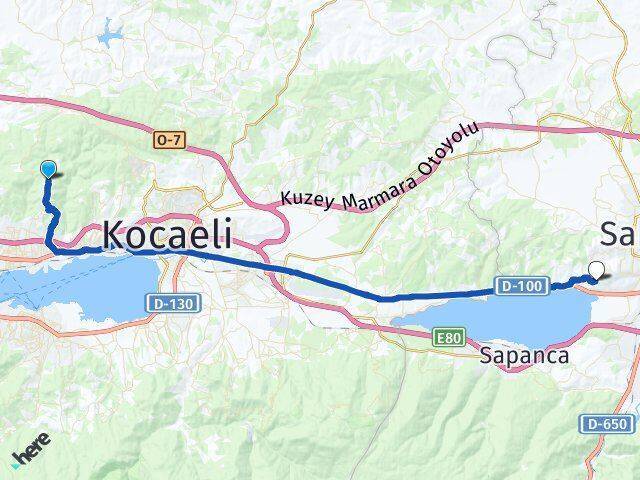 Çınarlı Sakarya Üniversitesi Arası Kaç Km - Yol Tarifi