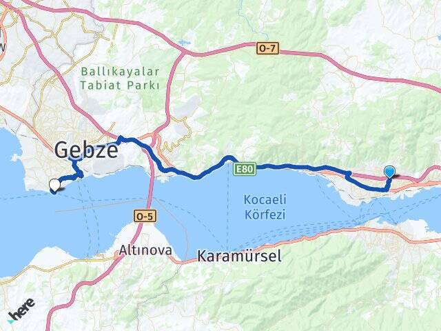 Sırrıpaşa Darıca Vapur İskelesi Arası Kaç Km - Yol Tarifi