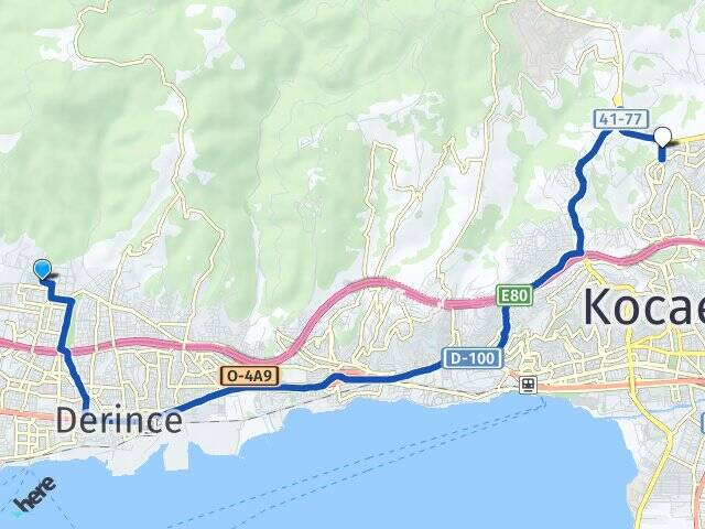 Yenikent Kocaeli Üniversitesi Arası Kaç Km - Yol Tarifi