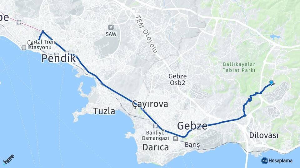 Demirciler Kartal Arası Kaç Km - Yol Tarifi