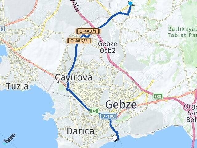 Balçık Eskihisar Feribot İskelesi Arası Kaç Km - Yol Tarifi