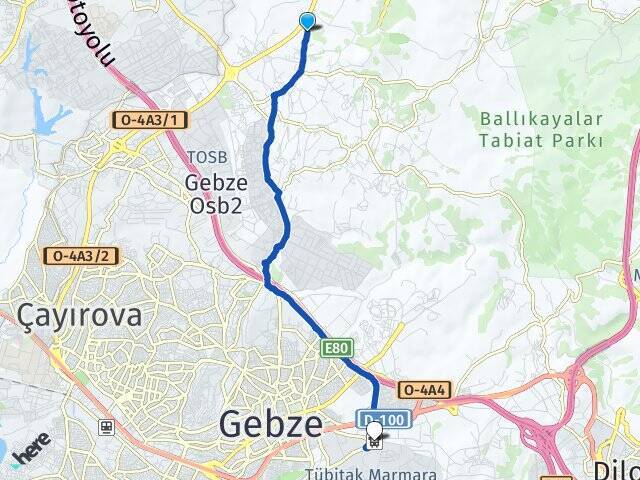 Balçık Gebze Otogarı Arası Kaç Km - Yol Tarifi