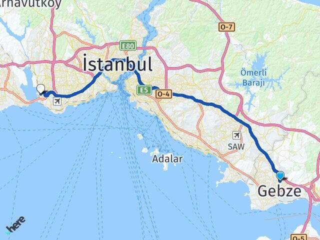 İnönü Küçükçekmece Arası Kaç Km - Yol Tarifi