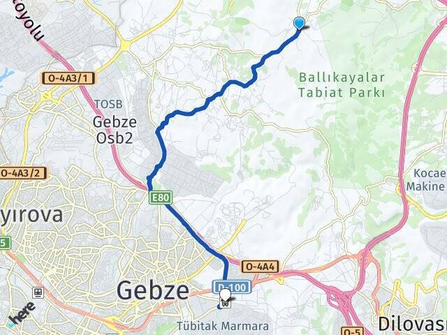 Mollafenari Gebze Otogarı Arası Kaç Km - Yol Tarifi